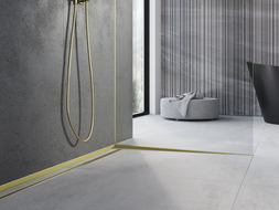 Mexen Line-B szegélyléc üveghez 120 cm jobb, arany kefe - 185504120R