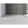 Mexen Line-B listă de scurgere pentru sticlă 120 cm dreapta, aurie periată - 185504120R