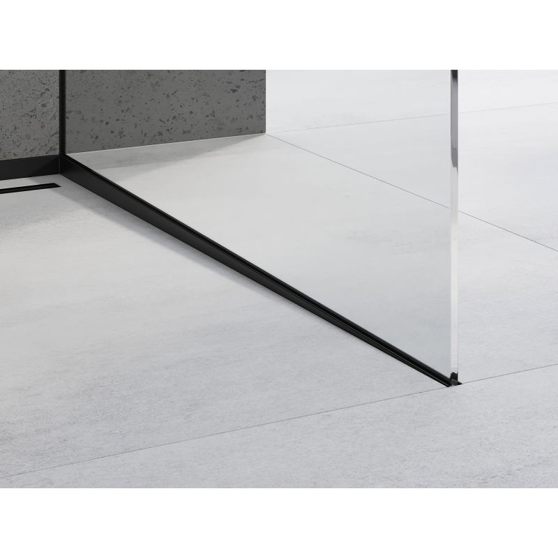 Mexen Line-B șină de scurgere pentru sticlă 120 cm dreapta, neagră - 187004120R