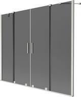 Mexen Velar Duo 2-szárnyú, toló fürdőkád-paraván 200 x 150 cm, grafit, selyemfényű nikkel - 896-200-000-42-97