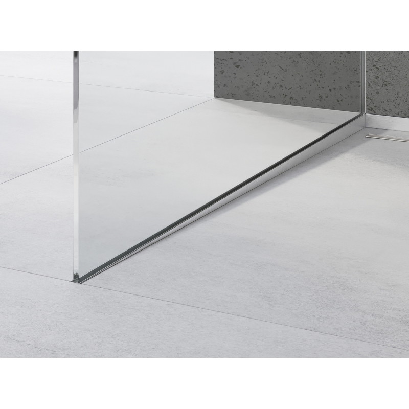 Mexen Line-B 120 cm bal oldali üvegszegély, inox - 181004120L