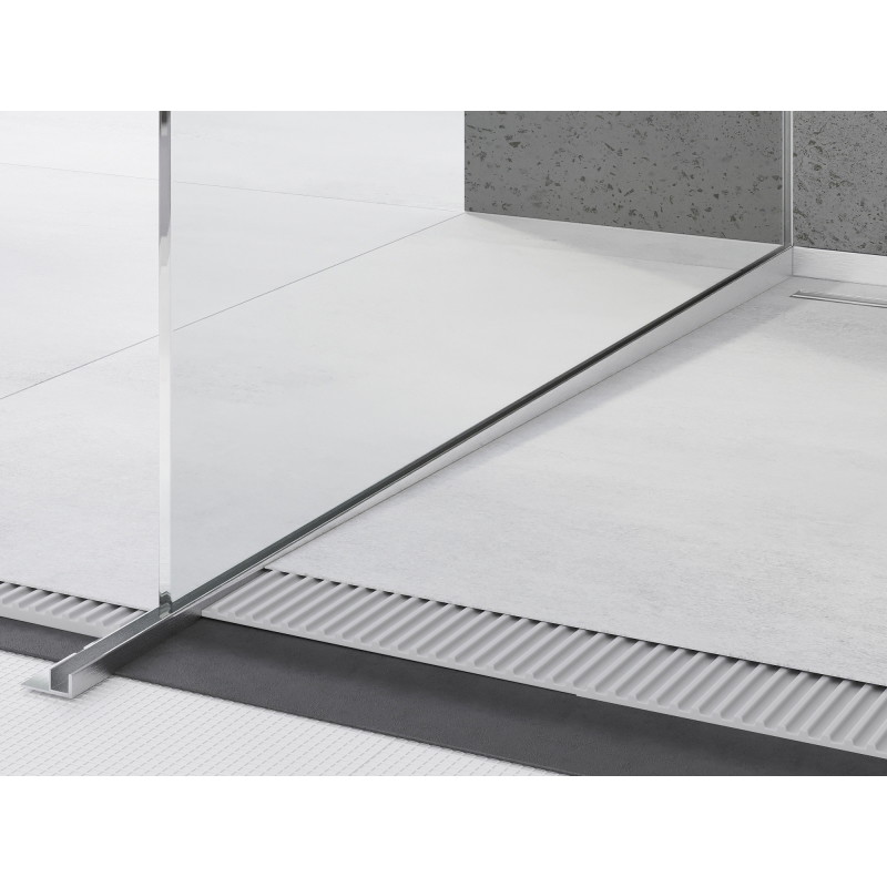 Mexen Line-B 120 cm bal oldali üvegszegély, inox - 181004120L
