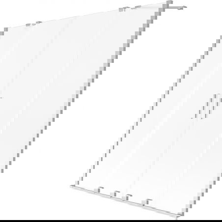 Mexen Velar Duo kétszárnyú, eltolható, 140 x 150 cm-es fürdőszobai paraván, fagyos, króm - 896-140-000-32-01