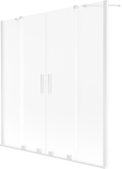 Mexen Velar Duo paravan pentru cadă, dublu, culisant, 140 x 150 cm, mat, alb - 896-140-000-32-20