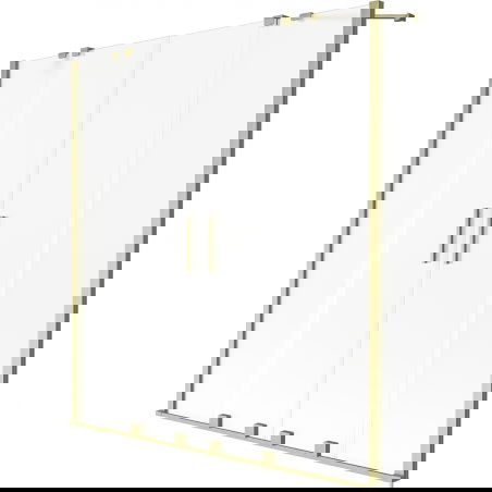 Mexen Velar Duo paravan cadă cu două uși culisante 140 x 150 cm, mat, auriu periat - 896-140-000-32-55