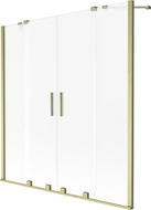 Mexen Velar Duo kétszárnyú eltolható kádparaván 140 x 150 cm, matt, arany kefe - 896-140-000-32-55