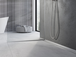 Mexen Line-B üveg lejtési szegély 180 cm bal, inox - 181004180L