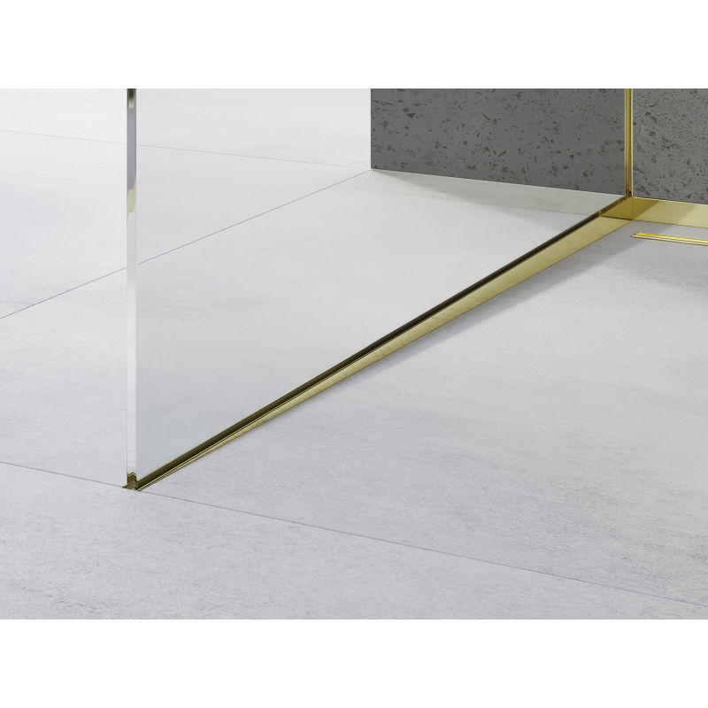 Mexen Line-B bordură declivă pentru sticlă 180 cm stânga, aurie - 185004180L