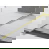 Mexen Line-B szögletes üvegléc 120 cm bal, arany kefe - 185504120L