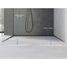 Mexen Line-B 120 cm-es bal oldali üveglépcső, fekete - 187004120L