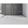 Mexen Line-B bal oldali üvegszegély 120 cm, fekete - 187004120L