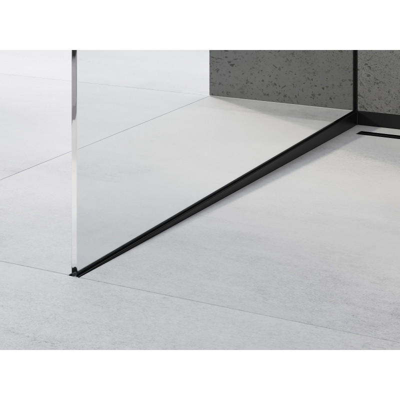 Mexen Line-B 120 cm-es bal oldali üveglépcső, fekete - 187004120L