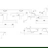 Mexen Otis chiuvetă dublă încastrată în blat 121 x 46,5 cm, alb lucios - 25181200D
