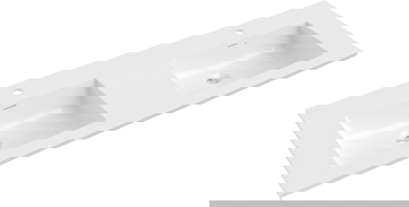 Mexen Otis chiuvetă dublă încastrată în blat 141 x 46,5 cm, alb lucios - 25181400D
