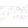 Mexen Otis chiuvetă dublă încastrată în blat 141 x 46,5 cm, alb mat - 25181401D