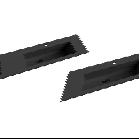 Mexen Otis chiuvetă dublă încorporată în blat 141 x 46,5 cm, neagră mată - 25181471D