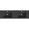 Mexen Otis chiuvetă încastrată dublă 161 x 46,5 cm, negru mat - 25181671D