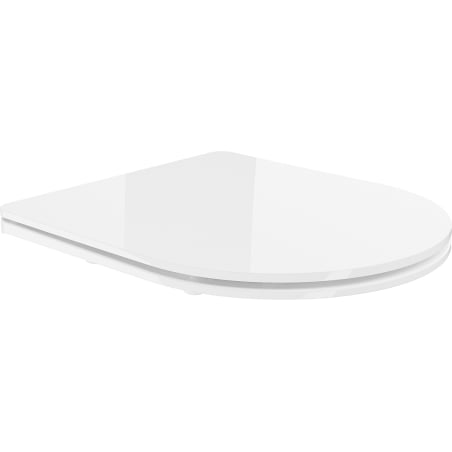 Mexen scaun cu cădere lentă slim, duroplast, alb lucios - 39224000