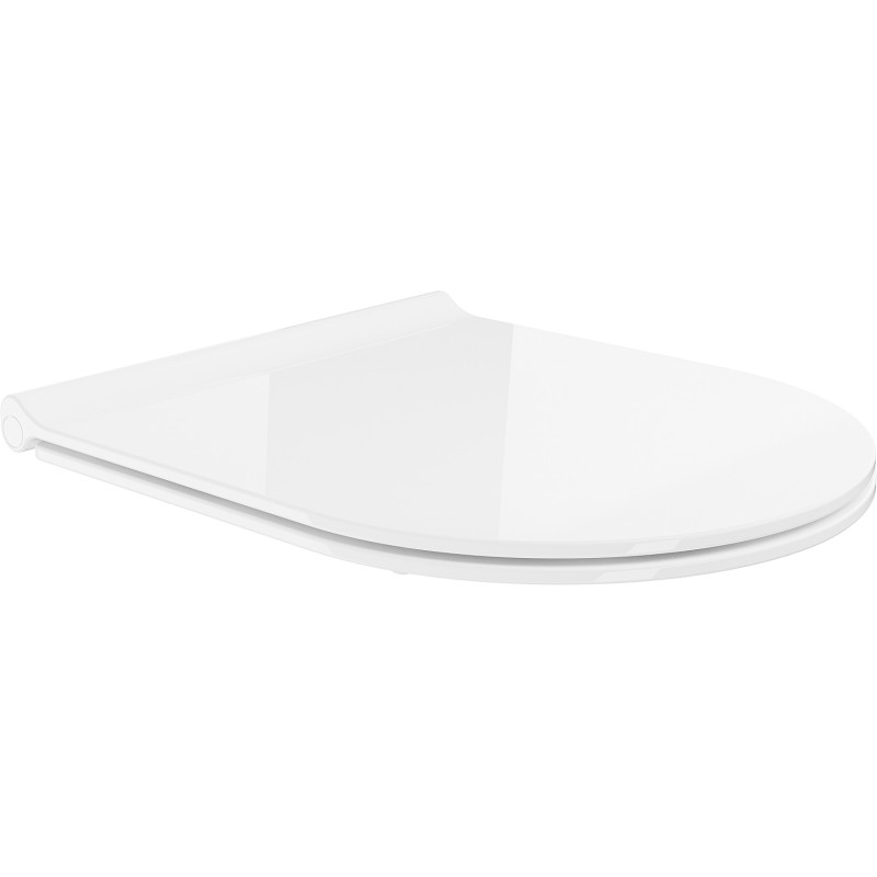 Mexen lassan záródó, slim duroplast WC-ülőke, fényes fehér - 39050100