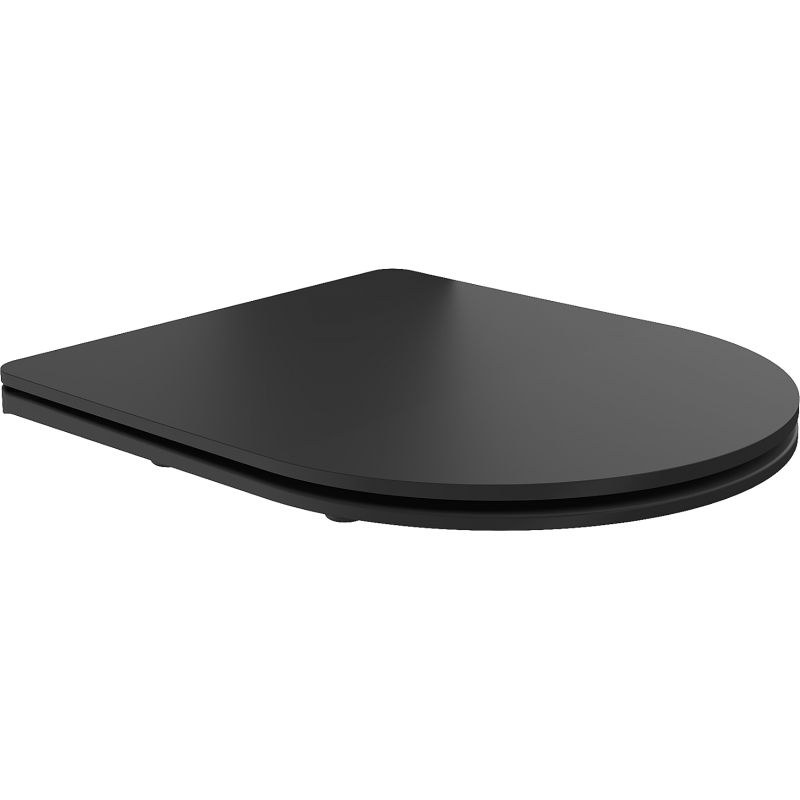 Mexen slim lassan záródó WC-ülőke, duroplast, fekete matt - 39224085