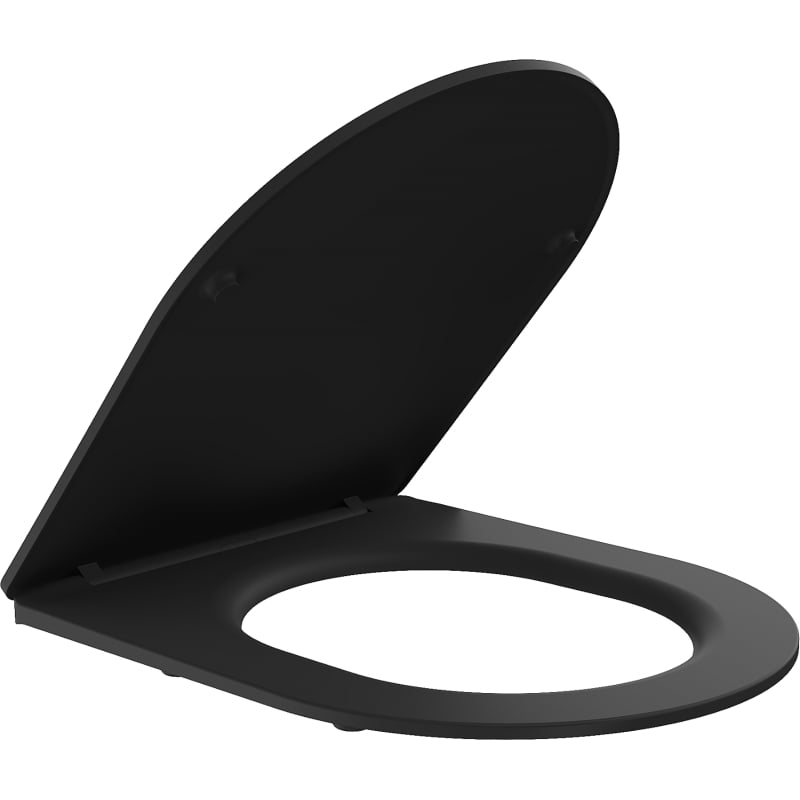 Mexen capac de toaletă cu cădere lentă slim, duroplast, negru mat - 39224085