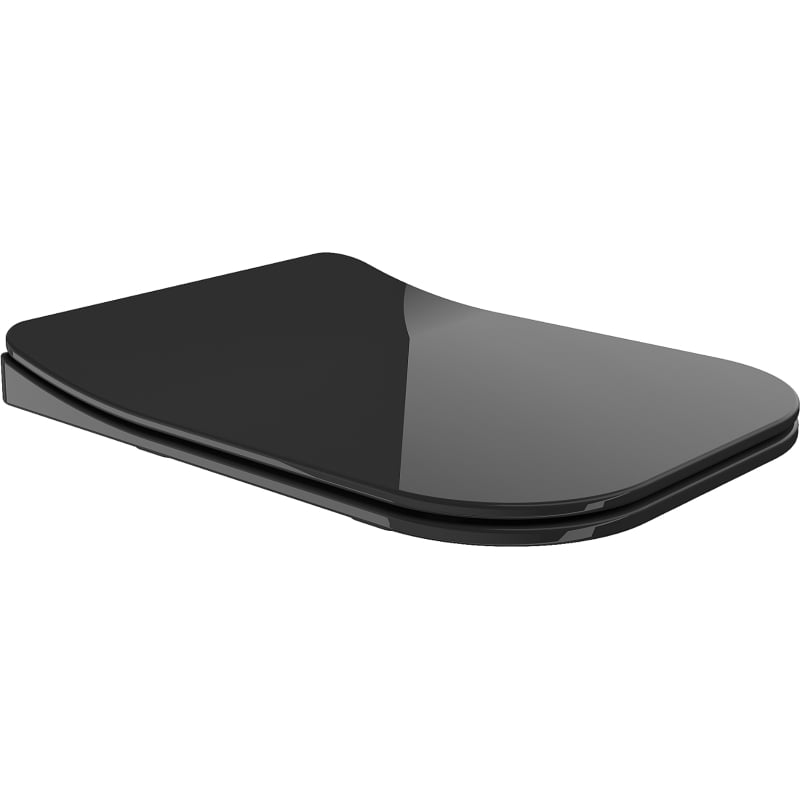 Mexen Teo capac de toaletă cu cădere lentă slim, duroplast, negru lucios - 39851085