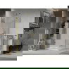 Mexen Lima cabină de duș pliabilă 100 x 100 cm, transparent, Aurie + cadă de duș Flat - 856-100-100-50-00-4010
