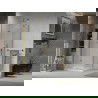 Mexen Lima cabină de duș pliabilă 100 x 100 cm, transparent, Aurie + cadă de duș Flat - 856-100-100-50-00-4010