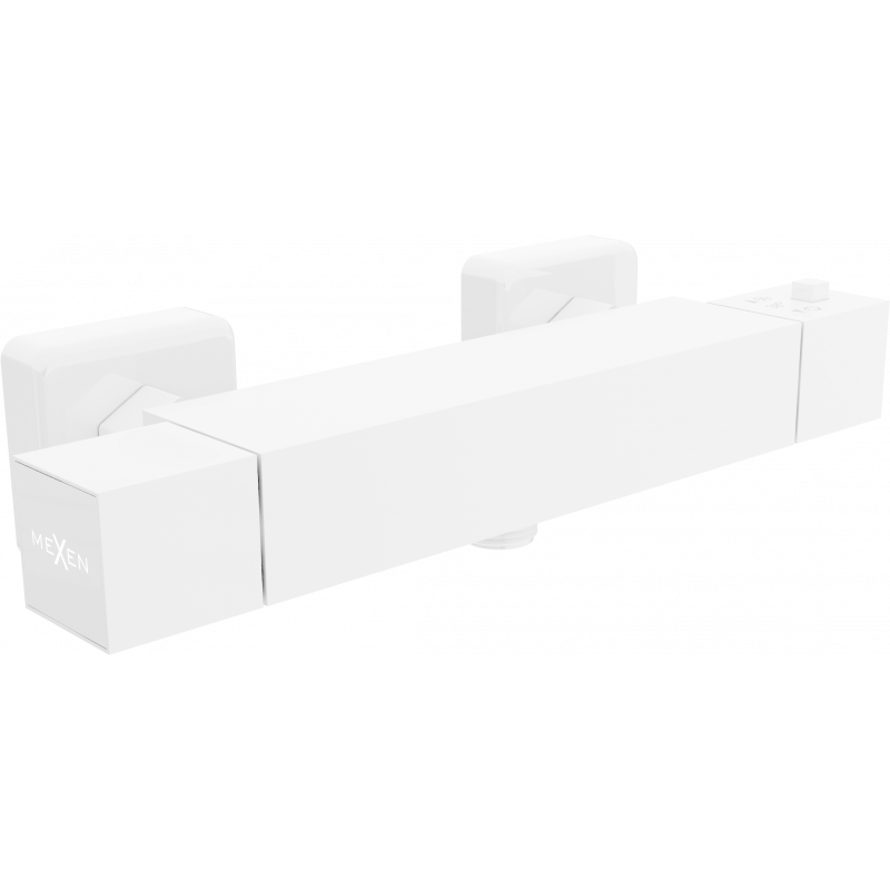 Mexen Cube baterie de duș termostatică, albă - 77200-20