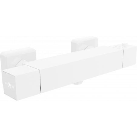 Mexen Cube baterie de duș termostatică, albă - 77200-20