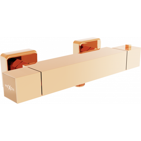 Baterie de duș termostatică Mexen Cube, aur roz - 77200-60