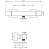 Baterie de duș termostatică Mexen Cube, aurie - 77200-50