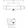 Mexen Cube baterie termostatică de duș, Aurie - 77200-50