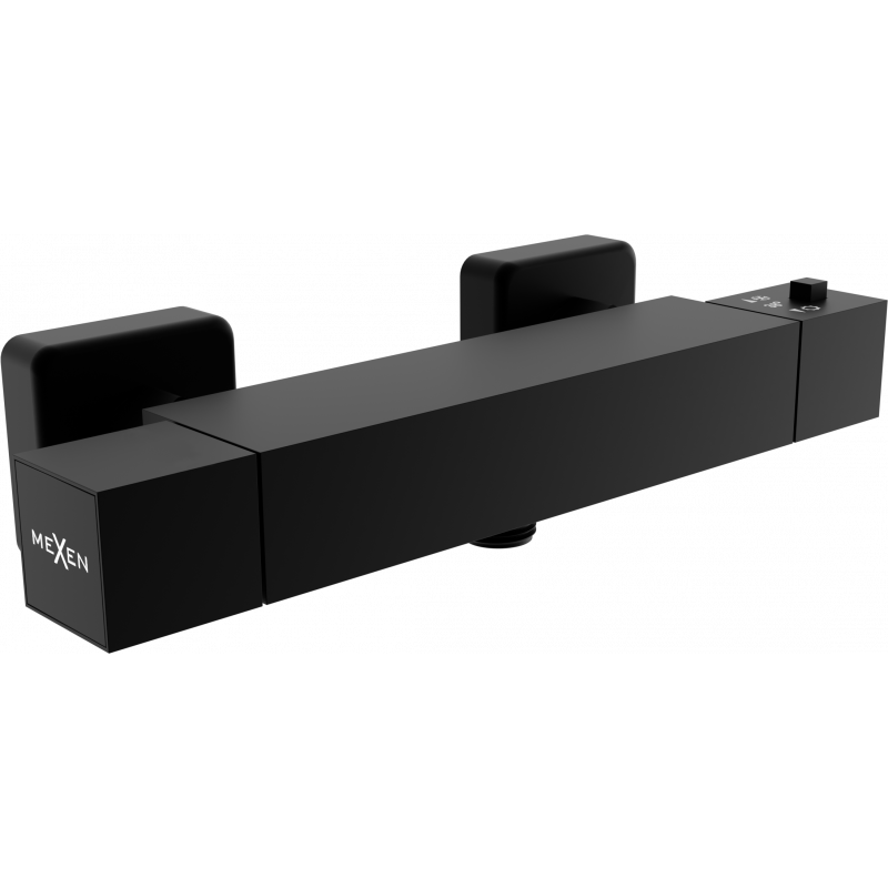 Mexen Cube baterie de duș termostatică, neagră - 77200-70