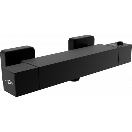 Mexen Cube baterie de duș termostatică, neagră - 77200-70