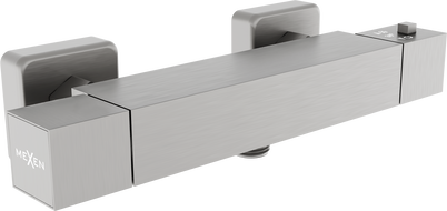Mexen Cube baterie de duș termostatică, gri pistol periat - 77200-66