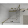 Mexen Lima Duo cabină de duș pliabilă 80 x 80 cm, transparent, auriu - 856-080-080-50-00-02