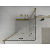 Mexen Lima Duo cabină de duș pliabilă 80 x 80 cm, transparentă, aurie - 856-080-080-50-00-02