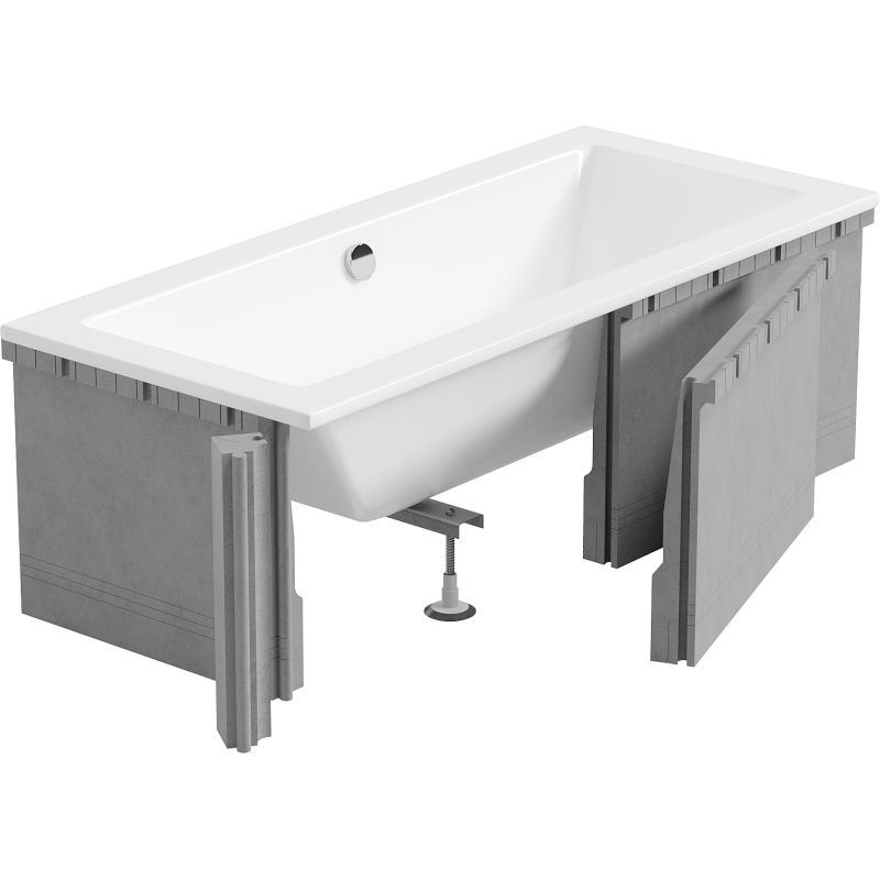 Mexen X-ST carcasă de polistiren pentru cadă dreptunghiulară 160-190 x 70-90 cm, alb - 55021-00