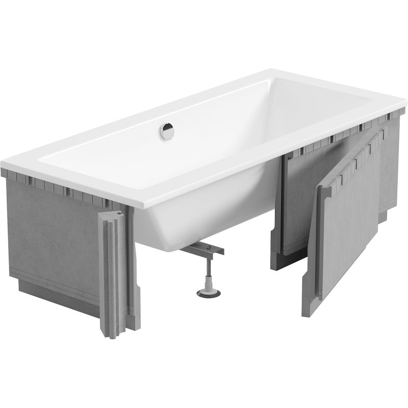 Mexen X-ST panou de polistiren LED pentru cadă dreptunghiulară 160-190 x 70-90 cm, alb - 55021-01