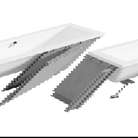Mexen X-ST panou de polistiren LED pentru cadă dreptunghiulară 160-190 x 70-90 cm, alb - 55021-01