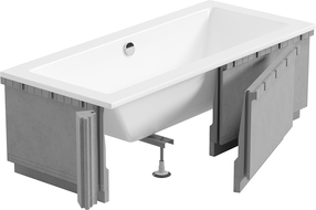 Mexen X-ST panou de polistiren LED pentru cadă dreptunghiulară 160-190 x 70-90 cm, alb - 55021-01