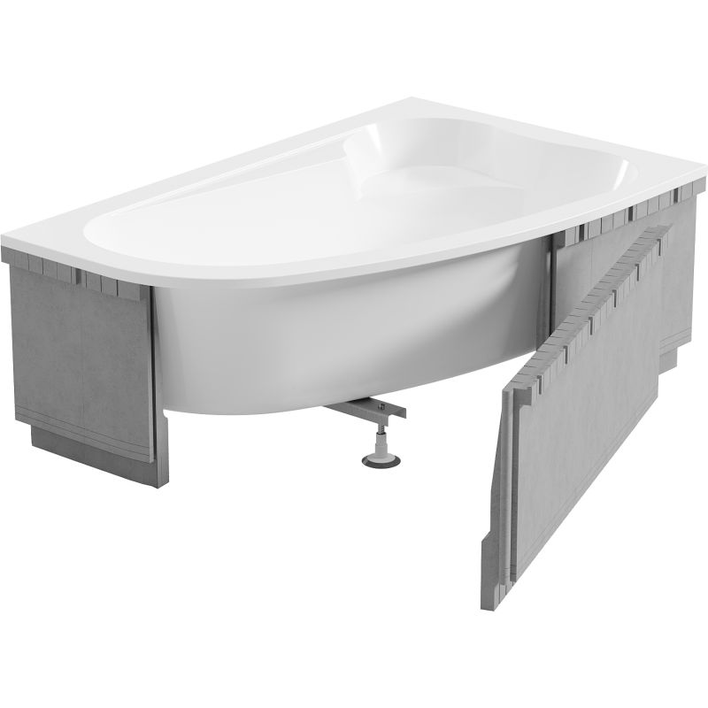 Mexen X-ST cadru din polistiren LED pentru cadă de colț 240 cm, alb - 55022-01