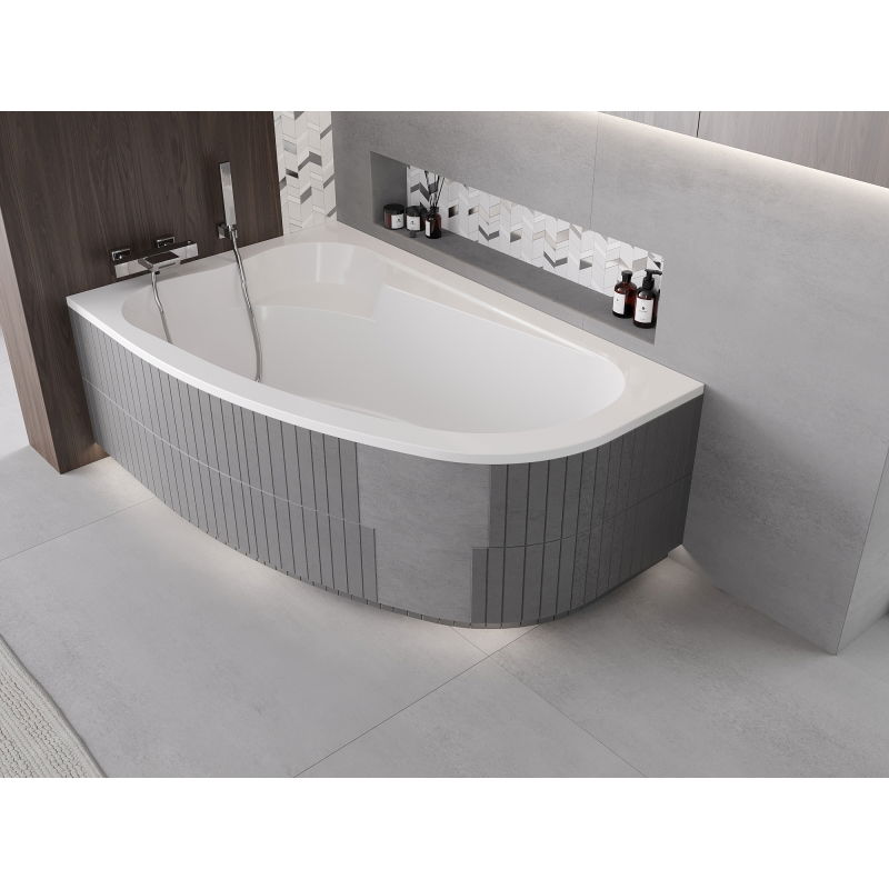 Mexen X-ST sarokfürdő LED hungarocell burkolat 240 cm, fehér - 55022-01