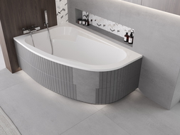 Mexen X-ST sarokfürdő LED hungarocell burkolat 240 cm, fehér - 55022-01