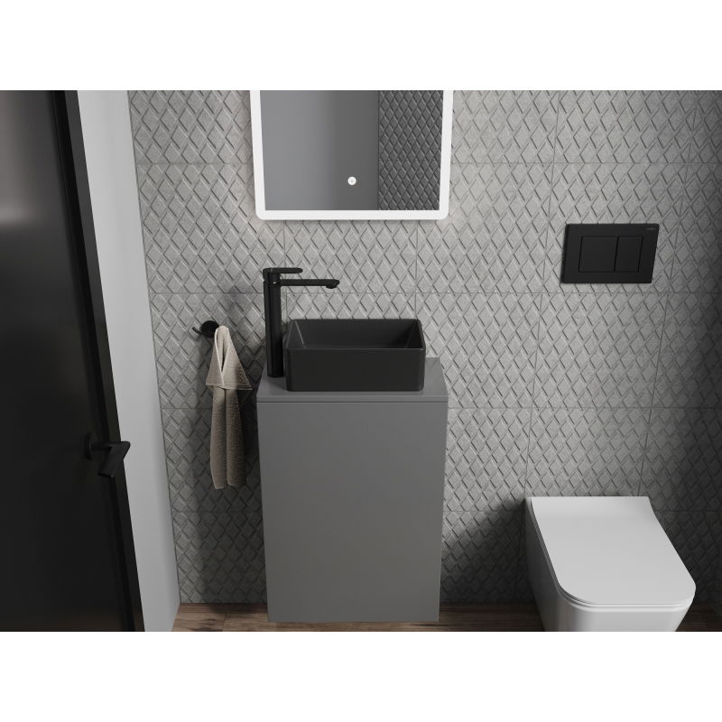 Mexen Nadia lavoar deasupra blatului 36 x 23 cm, negru mat - 21613685