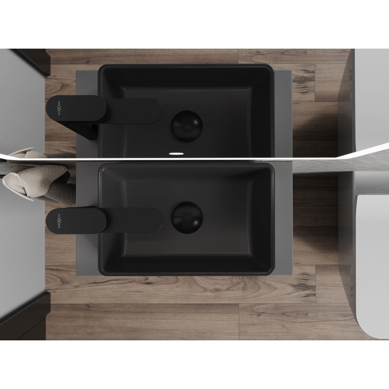 Mexen Nadia pultra szerelhető mosdókagyló 36 x 23 cm, fekete matt - 21613685