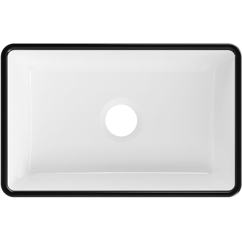 Mexen Nadia chiuvetă deasupra blatului 36 x 23 cm, alb/negru margine - 21613607
