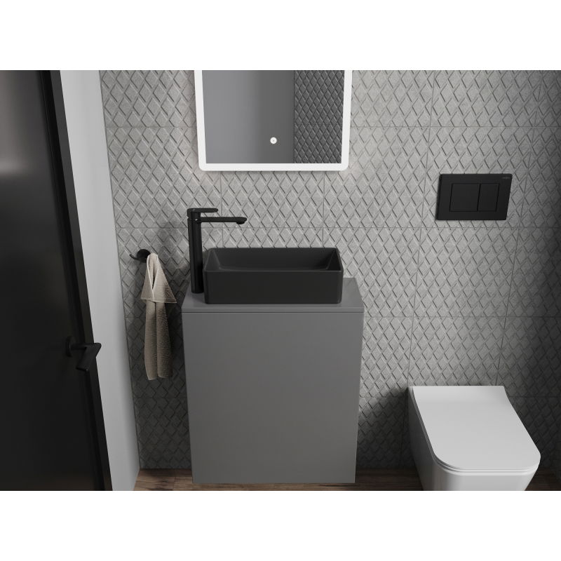 Mexen Nadia asztali mosdókagyló 46 x 23 cm, fekete matt - 21614685