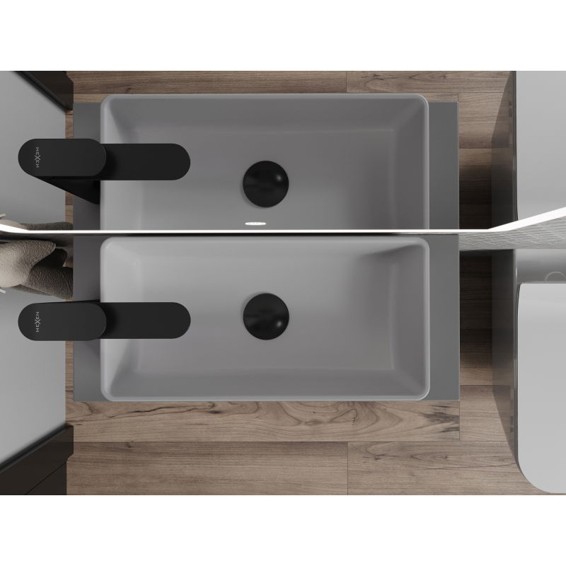 Mexen Nadia chiuvetă pe blat 46 x 23 cm, gri deschis mat - 21614661